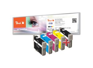 7640164822242 - E128 5 Druckerpatronen (2*bk c m y) ersetzt Epson T1285 C13T12854010 für zB Epson Stylus SX 425 W Epson Stylus SX 435 W Epson Stylus S 22 (wiederaufbereitet)