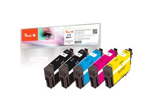 7640173434597 - E18 5 Druckerpatronen (2*bk c m y) ersetzt Epson No 18 C13T18064010 für zB Epson Expression Home XP -100 Epson Expression Home XP -102 (wiederaufbereitet)