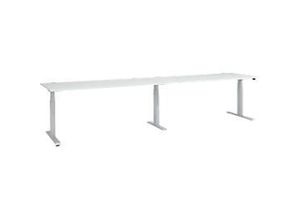 4251898821970 - Select Schreibtisch ERGO-T 20 Big elektr höhenverstellbar Rechteck T-Fuß B 3600 x T 800 x H 640-1300 mm lichtgrau weißalu 4251898821970 - Select Schreibtisch ERGO-T 20 Big elektr höhenverstellbar Rechteck T-Fuß B 3600 x T 800 x H 640-1300 mm lichtgrau weißalu