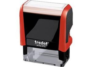 9008056873181 - Adress-Stempel trodat® Printy 4912 Gehäusefarbe rot & Stempelabdruckfarbe schwarz