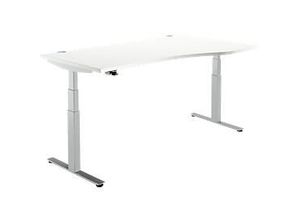 4250510861165 - Select Schreibtisch DRIVE UP 2 elektrisch höhenverstellbar Freiform Ansatz rechts T-Fuß B 1800 mm weiß weißalu 4250510861165 - Select Schreibtisch DRIVE UP 2 elektrisch höhenverstellbar Freiform Ansatz rechts T-Fuß B 1800 mm weiß weißalu