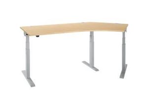 4251898821611 - Select Winkelschreibtisch ERGO-T 20 elektrisch höhenverstellbar 135° Winkel rechts T-Fuß B 2000 mm Ahorn weißalu 4251898821611 - Select Winkelschreibtisch ERGO-T 20 elektrisch höhenverstellbar 135° Winkel rechts T-Fuß B 2000 mm Ahorn weißalu