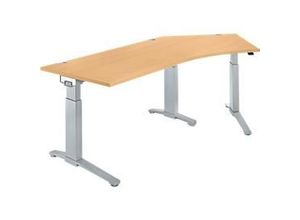 4250510932506 - Genius Winkelschreibtisch PLANOVA ERGOSTYLE elektrisch höhenverstellbar 135° Winkel rechts C-Fuß B 2165 mm Buche weißalu 4250510932506 - Genius Winkelschreibtisch PLANOVA ERGOSTYLE elektrisch höhenverstellbar 135° Winkel rechts C-Fuß B 2165 mm Buche weißalu
