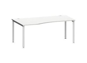 4250510840818 - Genius Freiformschreibtisch MODENA FLEX Ansatz links B 1800 mm lichtgrau