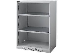 4051273768261 - Genius Regalschrank FS Stahl mit Belüftungslöchern B 810 x T 520 x H 1105 mm 3 OH Weißalu bis 180 kg 4051273768261 - Genius Regalschrank FS Stahl mit Belüftungslöchern B 810 x T 520 x H 1105 mm 3 OH Weißalu bis 180 kg