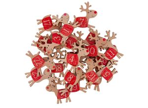 4004942191280 - Adventskalender-Zahlen Rentier aus Holz 4 cm