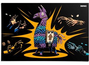 8714597587845 - Poster REINDERS Poster Fortnite Loot Llama - Game Bilder Gr B H 915 cm x 61 cm Spiele 1 St orange Poster