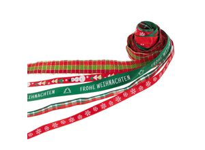 4058896299424 - Bänderpaket Weihnachten rot-grün 10–20 mm 5x 15 m