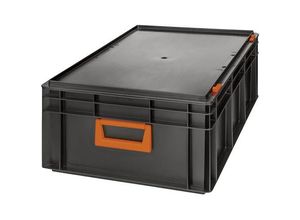 4009292887999 - 139242210188 Kunststoffbox Magnus pc 42 (b x h x t) 600 x 233 x 400 mm Schwarz Orange 1 St - Alutec