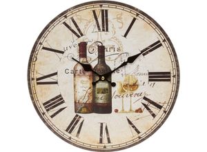 4250965953378 - Wanduhr MYFLAIR MÖBEL & ACCESSOIRES Walram Wanduhren Gr B H 4 cm x 338 cm weiß Wanduhren weiß rund römische Ziffern dekorativ in Küche & Wohnzimmer