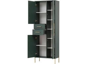 4027181116012 - Garderobenschrank Kent 701758 dunkelgrün 7 Fachböden 671 x 331 x 1843 cm