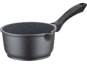 4005643415354 - Kasserolle Gourmet Granit Töpfe Gr Ø 16 cm + Höhe 85 cm schwarz (schwarz graphit) Kasserollen langlebige VITAFLON GRANIT Antihaft-Versiegelung Ø 16 cm Induktion