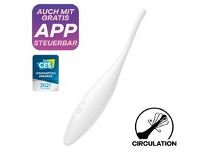 4061504009667 - SATISFYER - TWIRLING JOY CLIT TIP VIBRATOR WEISS