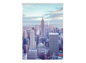 4250434118475 - Lichtblick Rollo Klemmfix ohne Bohren blickdicht New York - Blau 120 cm x 150 cm (B x L)