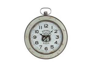 4250965953330 - Wanduhr MYFLAIR MÖBEL & ACCESSOIRES Waclaw aus Holz Wanduhren Gr B H 55 cm x 60 cm silberfarben (altsilberfarben) Wanduhren rund dekorativ in Küche & Wohnzimmer