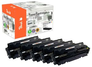 7640173435051 - H410X 5 Tonermodule XL (2*bk c m y) ersetzt HP No 410X CF410X*2 CF411X CF412X CF413X für zB HP Color LaserJet Pro MFP M 477 fdw (wiederaufbereitet)