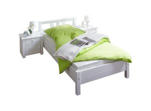 4250393877901 - TiCAA Einzelbett und Doppelbett Merci Kiefer Weiß