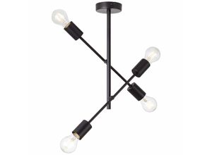 4004353351549 - BRILLIANT Lampe Elvera Deckenleuchte 4flg schwarz matt 4x A60 E27 60W geeignet für Normallampen (nicht enthalten) Arme schwenkbar