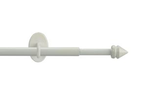 4016318289125 - Bistrostange Scheibengardinenstange Kegel 8 mm Ø weiß ausziehbar 80-140 cm