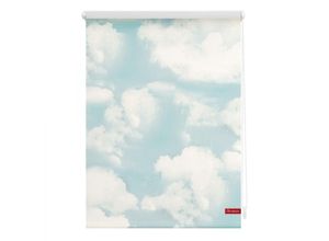 4250434120379 - Lichtblick Rollo Klemmfix ohne Bohren blickdicht Wolken - Blau 90 x 150 cm (B x L)