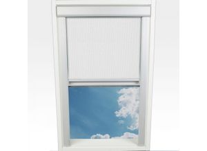 4016318348198 - Bella Casa Dachfensterrollo Verdunklung 74 x 613 cm (Höhe x Breite) weiß silber