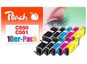 7640173437314 - C550 10 Druckerpatronen (2*bk bkph c m y) ersetzt Canon PGI-550 CLI-551 für zB Canon Pixma IP 7250 Canon Pixma IP 8750 (wiederaufbereitet)