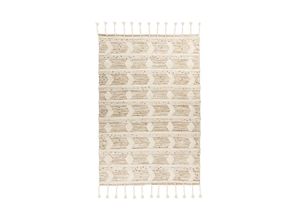 4063074531791 - Wollteppich ME GUSTA Bohist 425 Teppiche Gr B L 160 cm x 230 cm 18 mm 1 St beige (creme khaki) Esszimmerteppiche Wohnzimmer Hoch-Tief-Struktur Boho Ethno