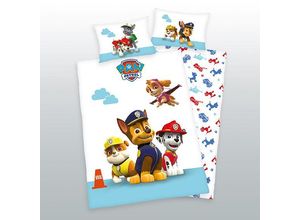 4006891898586 - Kinder-Wendebettwäsche PAW Patrol Renforcé 100 x 135 + 40 x 60 cm mehrfarbig