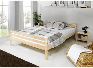 4251105929666 - TiCAA Einzelbett Doppelbett Nadine 140x200 Kiefer