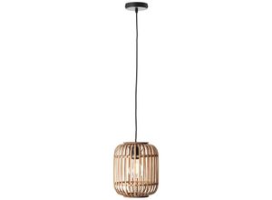 4004353347542 - Lampe Woodrow Pendelleuchte 1flg hellbraun 1x A60 E27 60W gf Normallampen n ent Kabel kürzbar Für LED-Leuchtmittel geeignet - braun - Brilliant