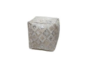 4056216103222 - Spark Pouf 100 Grau   Silber 45cm x 45cm