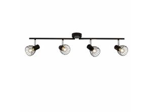 4004353286490 - BRILLIANT Lampe Blacky Spotrohr 4flg schwarz 4x D45 E14 40W geeignet für Tropfenlampen (nicht enthalten) Arm schwenkbar   Köpfe schwenkbar