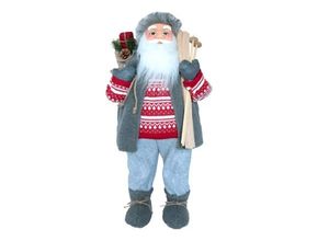 Image of Weihnachtsmann 80 cm mit Brille Skier & Sack Santa Claus