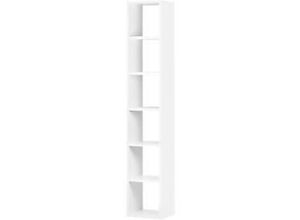 5603449310607 - Regal Pombal 6 Ordnerhöhen erweiterbar B 400 x T 340 x H 2240 mm Spanplatte Weiß 5603449310607 - Regal Pombal 6 Ordnerhöhen erweiterbar B 400 x T 340 x H 2240 mm Spanplatte Weiß