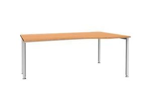 4250510840771 - Genius Freiformschreibtisch MODENA FLEX Ansatz rechts Buche weißaluminium 4250510840771 - Genius Freiformschreibtisch MODENA FLEX Ansatz rechts Buche weißaluminium