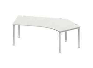 4250510841211 - Genius Winkelschreibtisch MODENA FLEX 135° Ansatz rechts lichtgrau weißaluminium