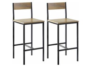 4251388616994 - Sobuy - FST53-XLX2 2-er Set Barhocker Barstühle mit Rücken-Lehne Thekenstühle mit Fußstütze Sitzhöhe 67 cm bht ca 38x96x44cm