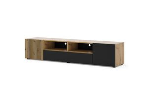 5903769726011 - TV-Schrank AURIS 200 cm handwerks-eiche   schwarz matt