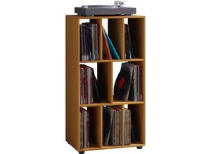 4051814376276 - Ebuy24 - Schaltino Regal retro für lp Platten Rack 8 Regale Buche dekor - Braun