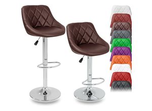 0754235604020 - 2er Set Barhocker Barstuhl Tresenhocker Küchenhocker Hocker Loungesessel 2x braun - Tresko 0754235604020 - 2er Set Barhocker Barstuhl Tresenhocker Küchenhocker Hocker Loungesessel 2x braun - Tresko