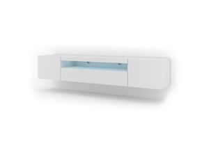 5903769716463 - Bim Furniture - TV-Schrank aura 200 cm hängend oder stehend weiß matt + led