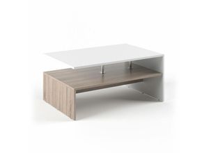 4251421914728 - VICCO Couchtisch AMATO in Weiß   Eiche Sonoma - Wohnzimmer Sofatisch Kaffeetisch