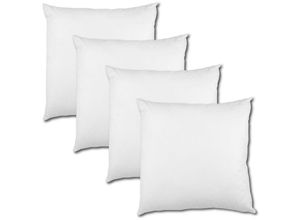 4251028121239 - Bestlivings - 4er Set Feder Füllkissen 60x80cm weiß bei 30° waschbar viele Größen - Weiß