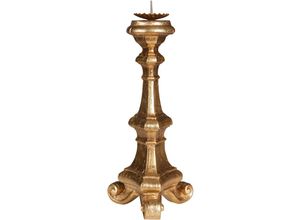 3000005170736 - Biscottini - Kerzenleuchter aus Holz mit Blattgold Finish Made in Italy