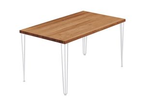 4064755194663 - Esstisch Küchentisch Schreibtisch Couchtisch aus Massivholz 140x80x76 cm (AxBxH) Creative Dunkel Weiss LAG-01-A-004-9016Cr - Lamo Manufaktur 4064755194663 - Esstisch Küchentisch Schreibtisch Couchtisch aus Massivholz 140x80x76 cm (AxBxH) Creative Dunkel Weiss LAG-01-A-004-9016Cr - Lamo Manufaktur