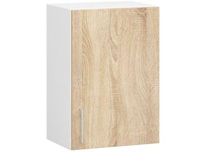 5901738162273 - Hängeschrank Küchenschrank AKORD LIMA modular W40 Weiß 40 cm Tür 2 Ebenen Front Sonoma-Eiche B40 x H58 x T305 cm