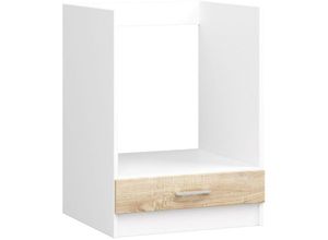 5901738166387 - Akord - Niedriger Küchenschrank Küchenschrank Ofen 60 cm S60 modulares Weiß   Eichen -Soutroa 1 Regale 1 Türen1