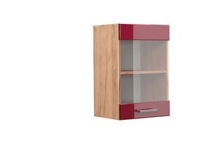 4066731035960 - Hängeglasschrank Küchenschrank Küchenzeile R-Line 40 cm Goldkraft Bordeaux