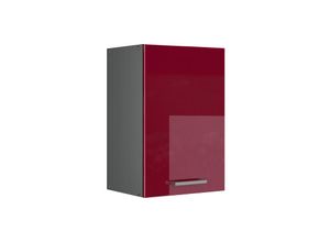 4251421956230 - Hängeschrank R-Line 40 cm Anthrazit Bordeaux-Rot Hochglanz modern Vicco