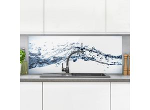 4055957669684 - Micasia - Spritzschutz Glas - Water Splash - Panorama Quer Größe HxB 50cm x 125cm